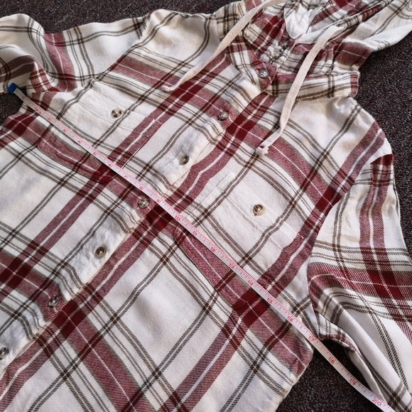 🔵3/$30 Plaid Button Up Longsleeve Hooded Shirt - Picture 5 of 14